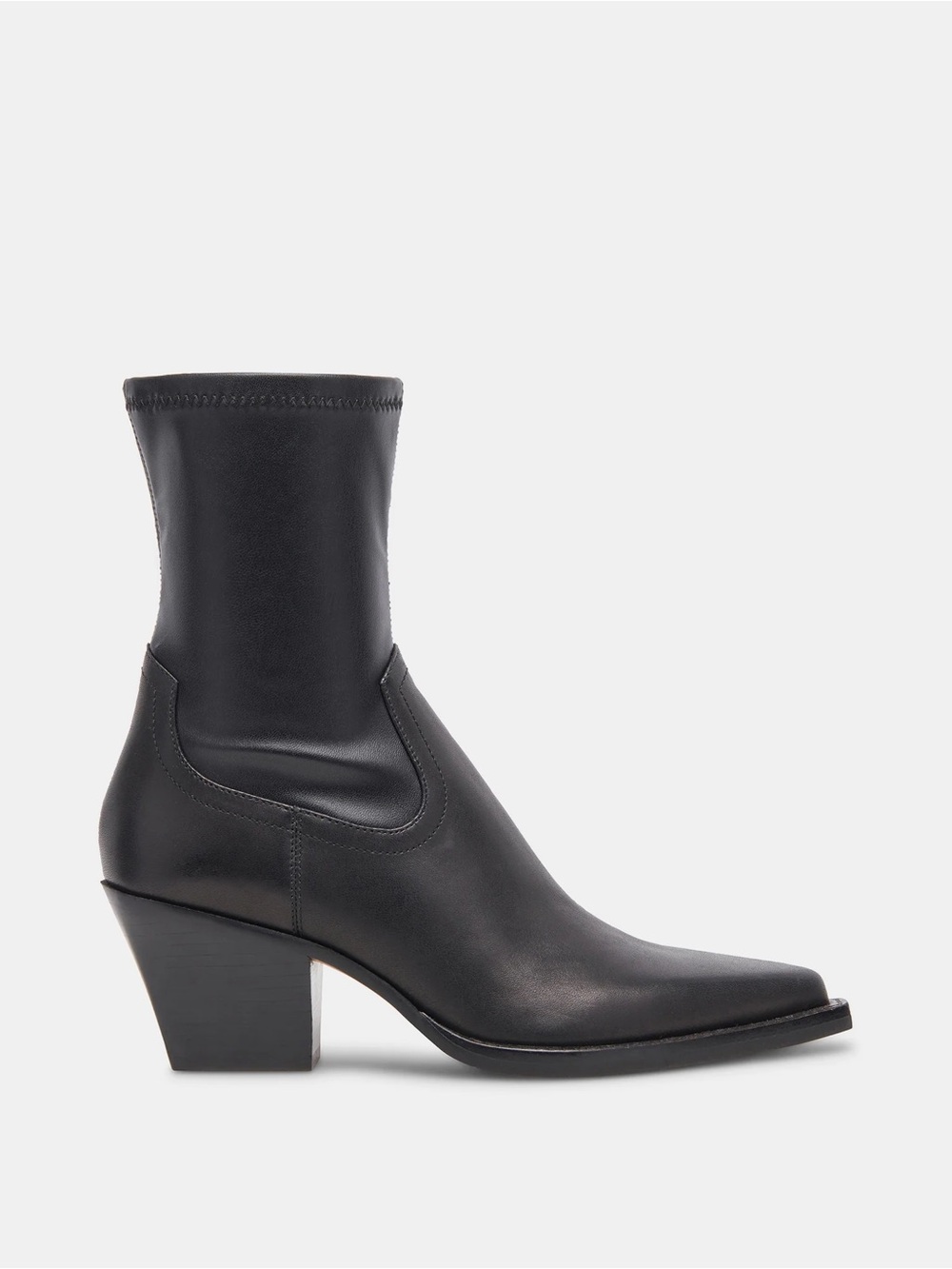 Women's Dolce Vita Black Vegan Leather Heeled Boots